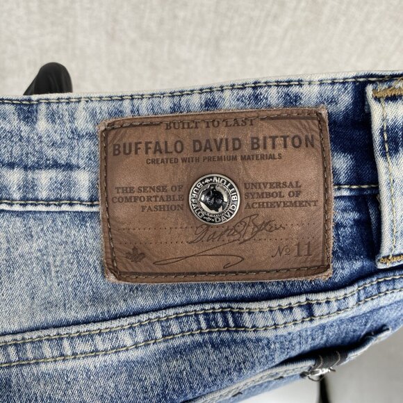 Buffalo David Jeans 32X32 Super Max-X Skinny Slim Denim Stretch Stone Wash - Picture 10 of 16